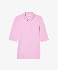 Lacoste Poloshirts>Damen Slim Fit Poloshirt Aus Feiner Baumwolle Rosa Ixv