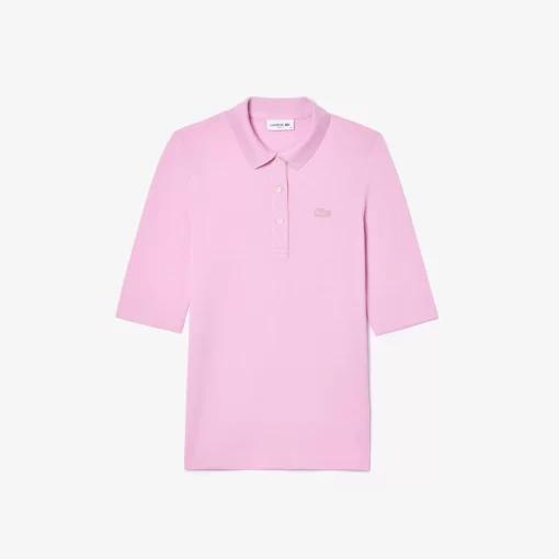 Lacoste Poloshirts>Damen Slim Fit Poloshirt Aus Feiner Baumwolle Rosa Ixv