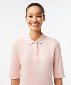 Lacoste Poloshirts>Damen Slim Fit Poloshirt Aus Feiner Baumwolle Hellrosa Ady