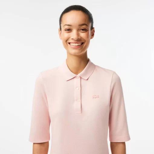 Lacoste Poloshirts>Damen Slim Fit Poloshirt Aus Feiner Baumwolle Hellrosa Ady