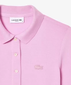 Lacoste Poloshirts>Damen Slim Fit Poloshirt Aus Feiner Baumwolle Rosa Ixv