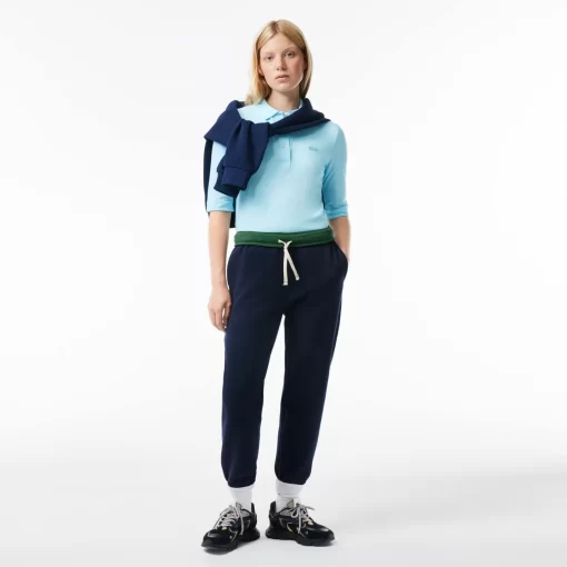 Lacoste Poloshirts>Damen Slim Fit Poloshirt Aus Feiner Baumwolle Hellblau Siz