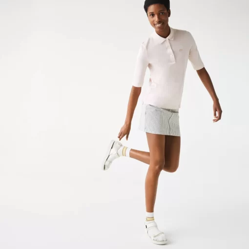 Lacoste Poloshirts>Damen Slim Fit Poloshirt Aus Feiner Baumwolle Hellrosa Ady