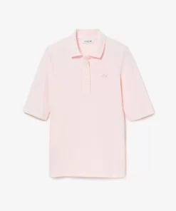 Lacoste Poloshirts>Damen Slim Fit Poloshirt Aus Feiner Baumwolle Hellrosa T03