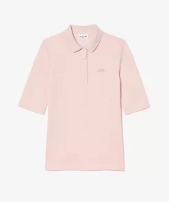 Lacoste Poloshirts>Damen Slim Fit Poloshirt Aus Feiner Baumwolle Hellrosa Ady