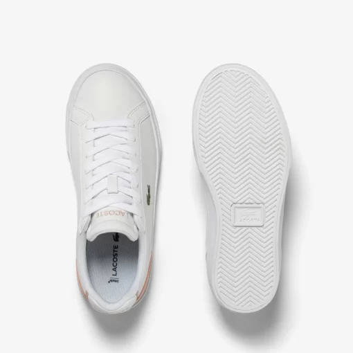 Lacoste Sneakers>Damen Sneakers Lerond Pro Baseline Aus Leder White/Light Pink 1Y9