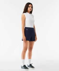 Lacoste Golf>Damen Sport Golf-Bermudas Aus Taft Mit Stretch Navy Blau 166