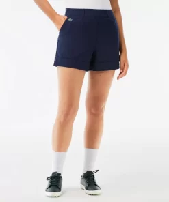 Lacoste Golf>Damen Sport Golf-Bermudas Aus Taft Mit Stretch Navy Blau 166