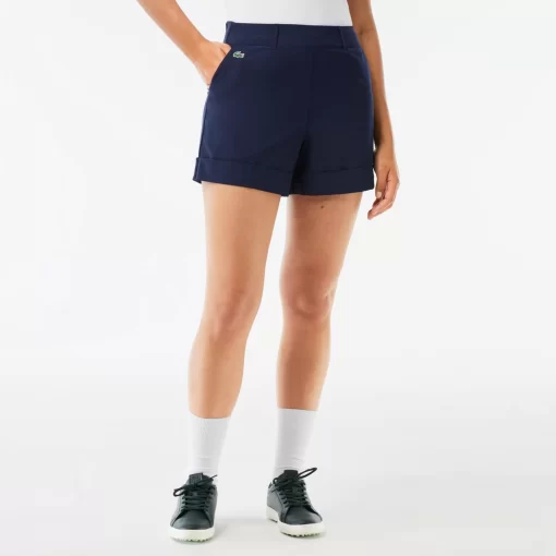 Lacoste Golf>Damen Sport Golf-Bermudas Aus Taft Mit Stretch Navy Blau 166