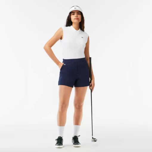 Lacoste Golf>Damen Sport Golf-Bermudas Aus Taft Mit Stretch Navy Blau 166