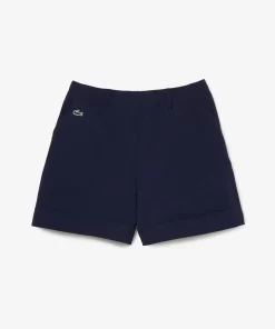 Lacoste Golf>Damen Sport Golf-Bermudas Aus Taft Mit Stretch Navy Blau 166