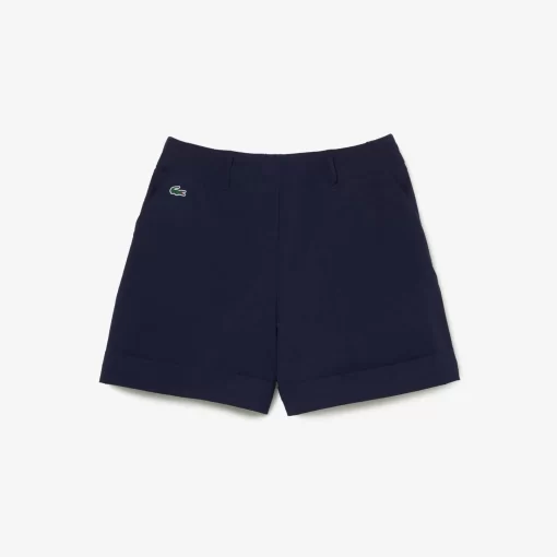 Lacoste Golf>Damen Sport Golf-Bermudas Aus Taft Mit Stretch Navy Blau 166