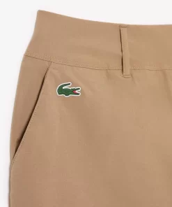 Lacoste Golf>Damen Sport Golf-Bermudas Aus Taft Mit Stretch Beige Cb8