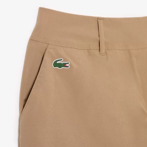 Lacoste Golf>Damen Sport Golf-Bermudas Aus Taft Mit Stretch Beige Cb8