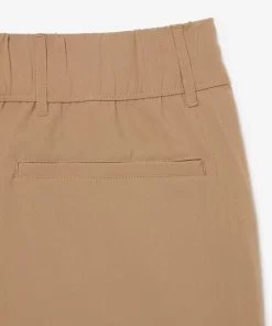 Lacoste Golf>Damen Sport Golf-Bermudas Aus Taft Mit Stretch Beige Cb8