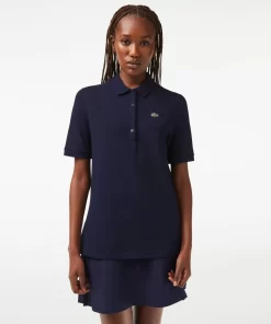 Lacoste Golf>Damen Sport Golf-Poloshirt Aus Bio-Baumwolle Navy Blau 423