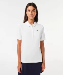 Lacoste Golf>Damen Sport Golf-Poloshirt Aus Bio-Baumwolle Weis 800