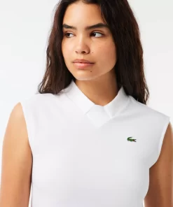 Lacoste Golf>Damen Sport Golf-Poloshirt Aus Bio-Baumwolle Weis 800