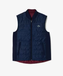 Lacoste Fitnessstudio & Training>Damen Sport Golf-Weste Navy Blau / Burgunder R1I