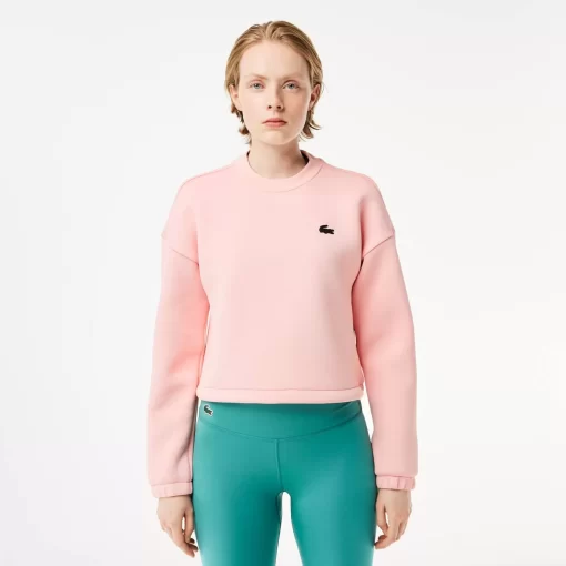 Lacoste Sportbekleidung>Damen Sport Sweatshirt Mit Lockerem Schnitt Rosa Sfi