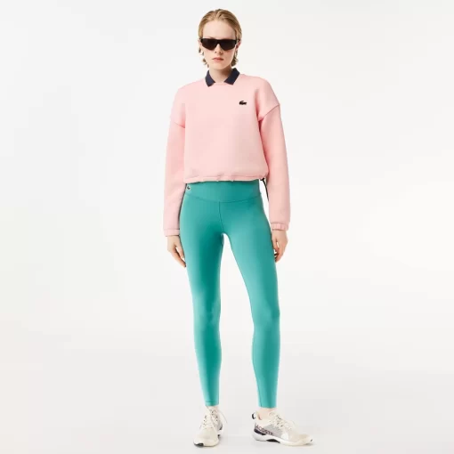 Lacoste Sportbekleidung>Damen Sport Sweatshirt Mit Lockerem Schnitt Rosa Sfi