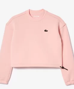 Lacoste Sportbekleidung>Damen Sport Sweatshirt Mit Lockerem Schnitt Rosa Sfi