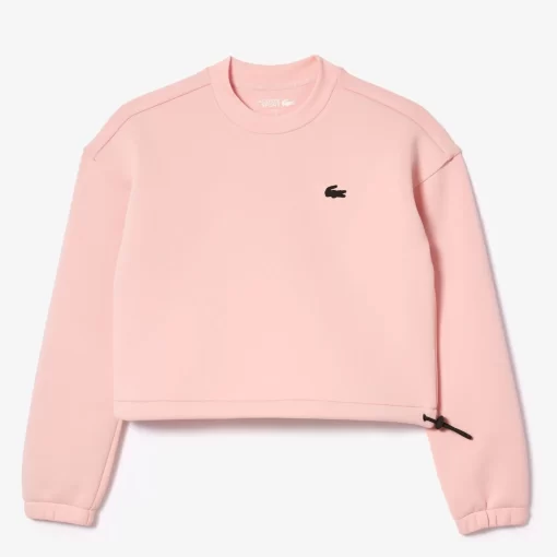 Lacoste Sportbekleidung>Damen Sport Sweatshirt Mit Lockerem Schnitt Rosa Sfi