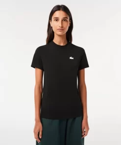 Lacoste Fitnessstudio & Training>Damen Sport T-Shirt Aus Bio-Baumwolljersey Schwarz 031