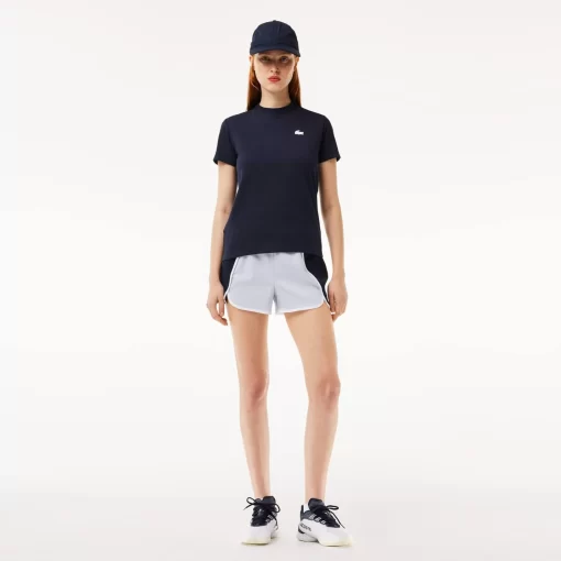 Lacoste Fitnessstudio & Training>Damen Sport T-Shirt Aus Bio-Baumwolljersey Navy Blau 166