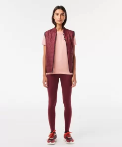 Lacoste Sportbekleidung>Damen Sport T-Shirt Aus Bio-Baumwolljersey Rosa Sfi