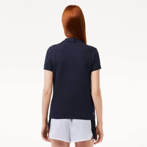 Lacoste Fitnessstudio & Training>Damen Sport T-Shirt Aus Bio-Baumwolljersey Navy Blau 166