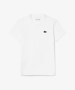 Lacoste Fitnessstudio & Training>Damen Sport T-Shirt Aus Bio-Baumwolljersey Weis 001