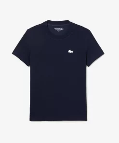 Lacoste Fitnessstudio & Training>Damen Sport T-Shirt Aus Bio-Baumwolljersey Navy Blau 166