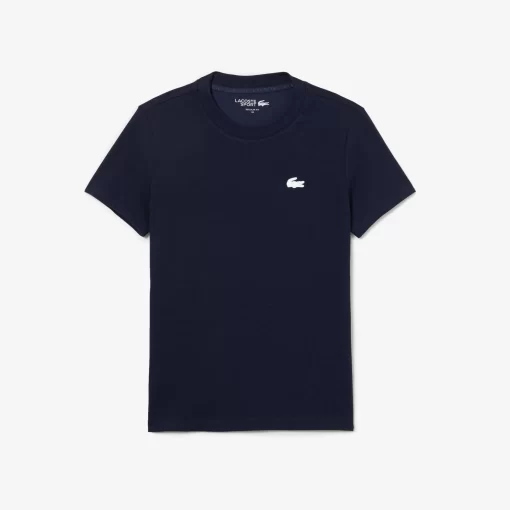 Lacoste Fitnessstudio & Training>Damen Sport T-Shirt Aus Bio-Baumwolljersey Navy Blau 166