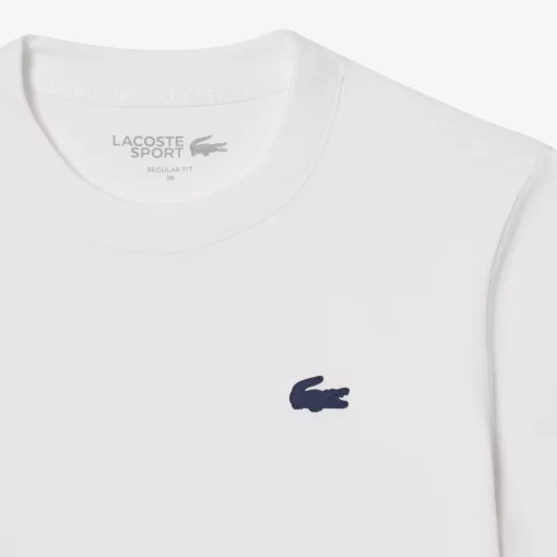 Lacoste Fitnessstudio & Training>Damen Sport T-Shirt Aus Bio-Baumwolljersey Weis 001