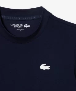 Lacoste Fitnessstudio & Training>Damen Sport T-Shirt Aus Bio-Baumwolljersey Navy Blau 166