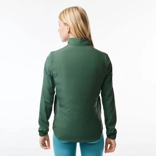 Lacoste Sportbekleidung>Damen Sport Wasserabweisender Golf-Pullover Dunkelgrun Ric