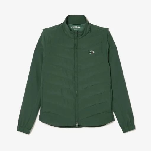 Lacoste Sportbekleidung>Damen Sport Wasserabweisender Golf-Pullover Dunkelgrun Ric