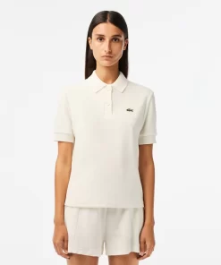 Lacoste Poloshirts>Damen Terry-Poloshirt In Slim Fit Aus Bio-Baumwolle Weis 70V