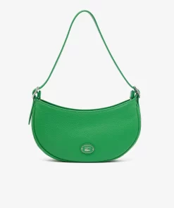 Lacoste Crossbody Taschen>Damen Top Halbmond-Tasche Aus Genarbtem Leder Calathea M39