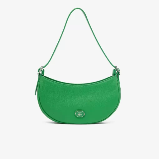 Lacoste Crossbody Taschen>Damen Top Halbmond-Tasche Aus Genarbtem Leder Calathea M39