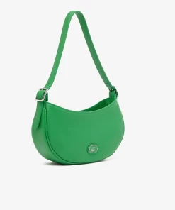 Lacoste Crossbody Taschen>Damen Top Halbmond-Tasche Aus Genarbtem Leder Calathea M39