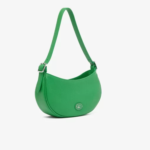 Lacoste Crossbody Taschen>Damen Top Halbmond-Tasche Aus Genarbtem Leder Calathea M39