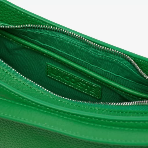 Lacoste Crossbody Taschen>Damen Top Halbmond-Tasche Aus Genarbtem Leder Calathea M39