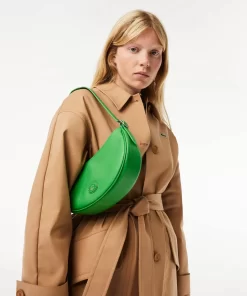 Lacoste Crossbody Taschen>Damen Top Halbmond-Tasche Aus Genarbtem Leder Calathea M39