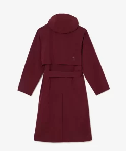 Lacoste Jacken & Mäntel>Damen Trenchcoat Aus Doppellagigem Pique Burgunder Yup