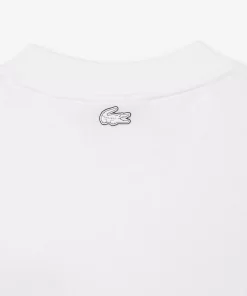 Lacoste T-Shirts>Damen T-Shirt Aus Baumwolle In Ubergrose Weis 001