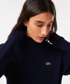 Lacoste Pullover>Damen Woll-Pullover Mit Hohem Kragen Navy Blau 166