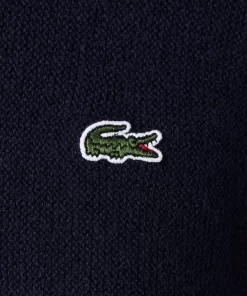 Lacoste Pullover>Damen Woll-Pullover Mit Hohem Kragen Navy Blau 166