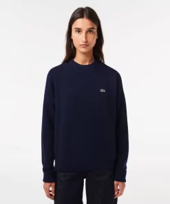 Lacoste Pullover>Damen Woll-Pullover Mit Rundhals Navy Blau 166